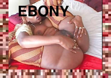 Ebony BBW lesbo having pussy licked and vibed good