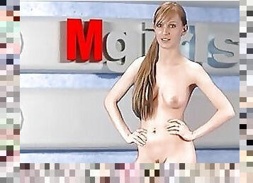 Sexy Russian TV Girl Stripping