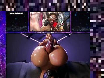 Huge Futa Cock Sheva Alomar Fucks Fat Ass Ada Wong Between Her Ass Cheeks