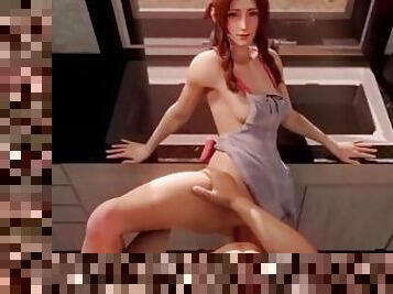Aerith Hard Fucking In Kitchen And Getting Creampie  Hottest Hentai Final Fantasy 4k 60fps