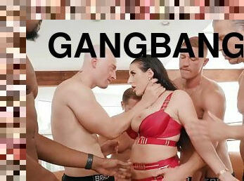 Take Control at Interracial Gangbang Orgy with Big Ass Brunette Angela White, Mick Blue, John Strong, Isiah Maxwell, Zac Wild, Oliver Flynn