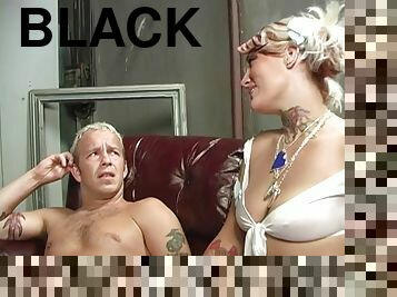 A black guy fucks a white wife in a kinky cuckold scene