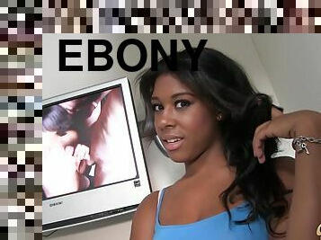 Backstage scene with pretty ebony girl Megan Vaughn 2