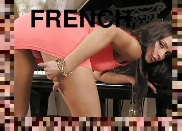 Chelsea French moans sweetly while playing with her pussy
