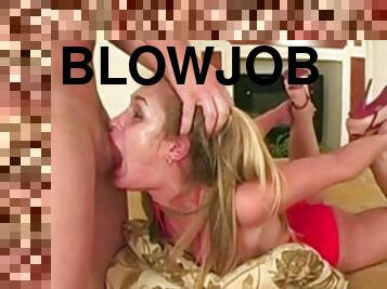 Brutal throatfucking for pigtailed blonde - deepthroat blowjob