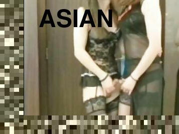 Asian Black Lingerie Fuck - Big dick
