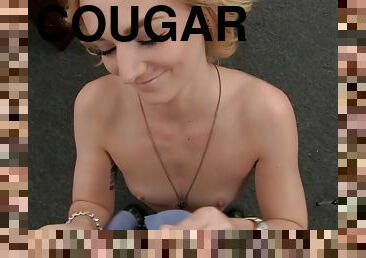 Small tits Cougar Tara loving her juicy pussy licked