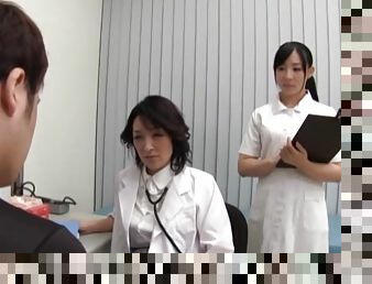 Two Nice Japanese Nurses Give a Patient Hardcore Service
