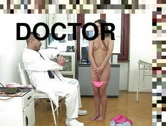 Small tits cowgirl banging on doctors monster cock hardcore