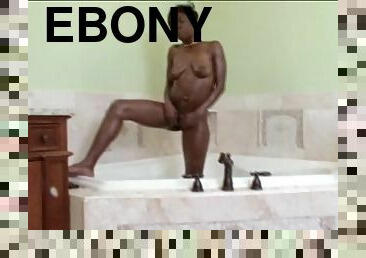 Ebony taking bath then smashed hardcore doggystyle