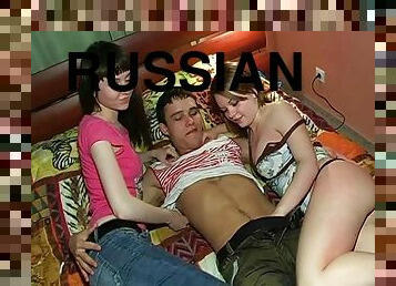 russe, ados, hardcore, trio, jeans