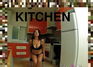 Susana Alcala gets undressed and banged in the kitchen hard