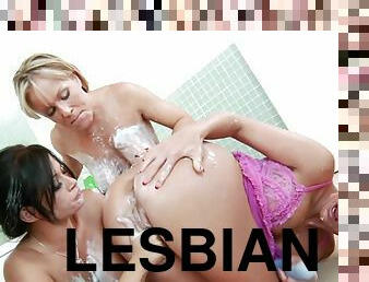 Nasty lesbian friends love participating in hardcore sex threesomes