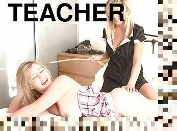 Naughty teacher punishes her slutty student