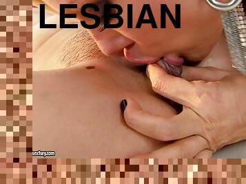 Sweet lesbian girls having sex in high quality video