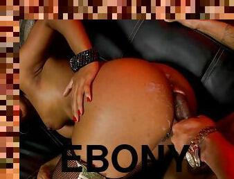 Ebony hottie Imani Rose takes a massive black dick in her pussy