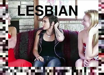 lesbisk, tenåring, trekant, familie, søster