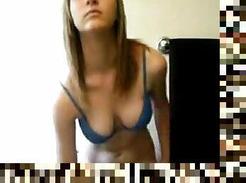 Teen strips off her clothes and underwear