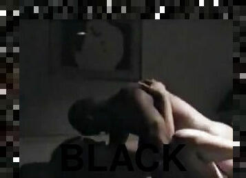 Black amateur couple fucking hard in the bedroom