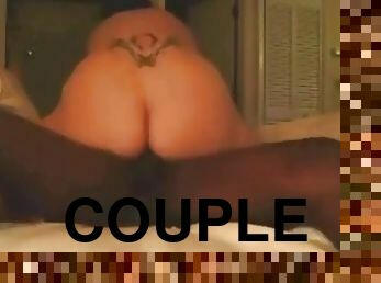 Average interracial couple fucking in the bedroom