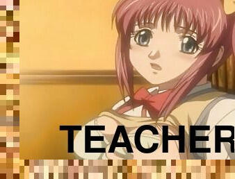 Horny girls suck a shy teacher - Uncensored Hentai