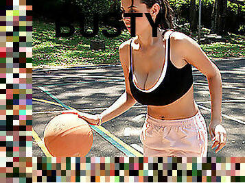 One On One Basketball With A Busty Brunette