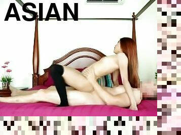 Redhead Thai whore loves foreign men pounding her cunt