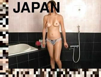 Hot Handjob In the Bathroom by Sexy Japanese