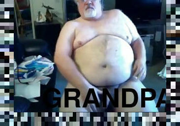 Grandpa cum on cam