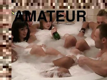 Drunk Hot Tub Orgy With Insanely Naughty Girls