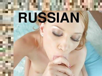 Traffic ass russian cutie gets fucked ass and cum swallows