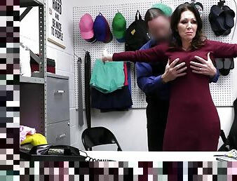 Security guard with a hard dick fucks dirty MILF Rayveness. HD