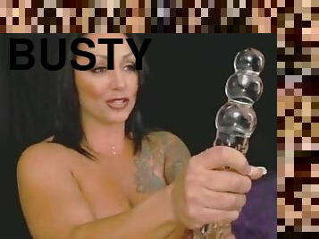 Busty Muscular Milf Fucks Pussy And Ass With Dildos