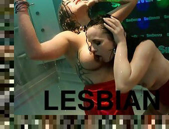 fiesta, lesbiana, club