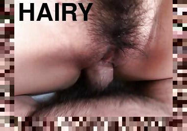 Her hairy Asian beaver requires a pretty good drilling action!