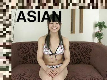 Asian girl showing her pussy