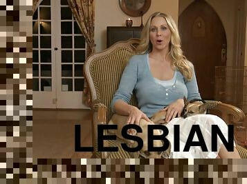 Salacious lesbians blondes enjoy a cute interview show in the girlfriend films studios