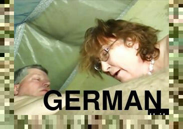 Horny german milf sucking a hard cock