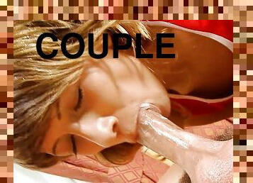 levrette, fellation, ados, couple, salope, jeune-18, ejaculation, naturel, canapé, chevauchement