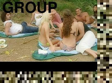 Slutty Babes Have A Campsite Group Sex With Other Couples