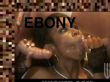 Sexy Ebony Vanessa Monet Getting Double Teamed By White Cocks