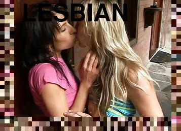 Perverted Teens Show Their Lesbian Ways and Perky Boobs Outdoors