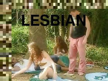 Beautiful Lesbians Get Double Penetrated At an Outdoor Group Sex Party