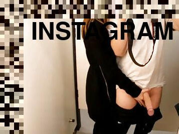 Instagram influencer fucks while shopping