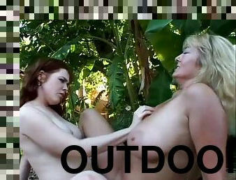 Amazing Outdoor Lesbian Sex Scene With Carmen Blue and Mae Victoria
