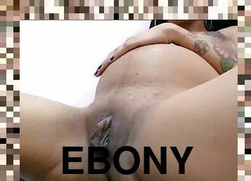 Desperate Ebony Preggo Sucks and Fucks Burke's Big Cock