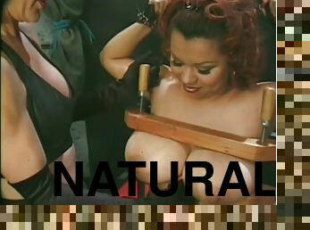 Dominatrix Tortures Natural Breasts