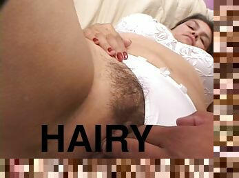 Hairy BBW Samantha Suahini Gets Interracially Fucked In Lingerie