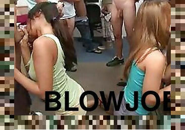 Cock-Craving College Teens Sucking Big Ones At a Blowjob Competition