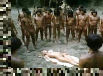 Naked Blonde Monica Zanchi Captured by Cannibals